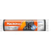 Macro Max Profesyonel &Ccedil;&ouml;p Torbası Jumbo Boy (80x110 cm) 10 Adet, Ultra Dayanıklı Kalın Siyah End&uuml;striyel Poşet