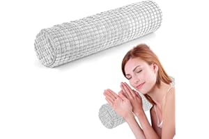 Wapasezyar Nackenrolle mit Bezug, 11x45 cm Reisekissen mit Memory Foam, Plüsch Punkt Waschbar Nackenkissen zur Linderung von Nackenschmerzen, Neck Pillow für Home Office Reisen Yoga Rundzylinder