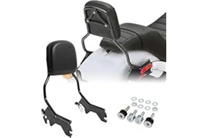 TCMT Respaldo vertical estándar con kit de accesorios de acoplamiento para Harley Heritage Classic FLHC Street Bob FXBB 2018-2023 Softail Standard 2022-2023 Softail Slim FLSL Deluxe FLDE 2018-2021