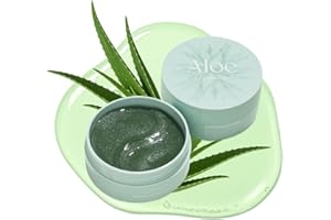 ALOE-PARIS Patchs Anti-Cernes Aloe Vera et Collagène Marin,30 Paires de Patchs, 60 Total, Hydratants Contour des Yeux pour Réduire les Cernes, les Poches et les Signes de Fatigue, Formule Naturelle 98%