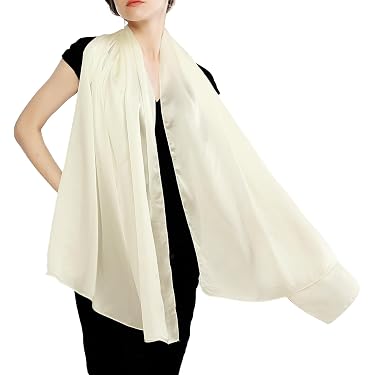 Scialle Lungo In Chiffon XINDUO - Sciarpa Donna In Seta Artificiale Con Fantasia Floreale, 190x135 Cm, Grigio Chiaro, Leggera E Versatile - 2