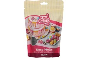 FunCakes Deco Melts svart – dyka, droppa, doppa och dekorera! Smält i mikrovågsugnen och häll i alla former, 250 g