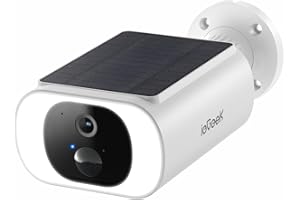 ieGeek 2K Überwachungskamera Aussen Akku, 2.4Ghz überwachungskamera Aussen Solar mit Built-In Solarpanel，Farbnachtsicht, PIR-Bewegungserkennung, Alexa, 2-Wege-Audio