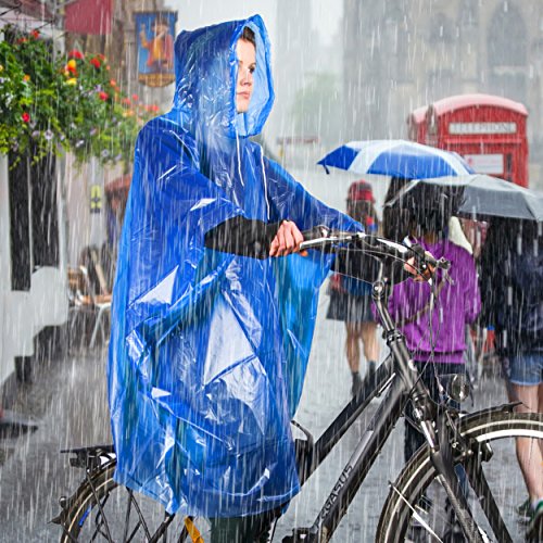 2 oder 4 Stück Regenponcho / s mit Kaputze waschbar bis 20 C gute Qualität Sparpackung - 3