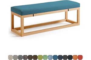 Lsjoaw Cuscino Per Panca Cuscino Panca Esterno 80X40X3CM Cuscino Sedile per Mobili da Interni/Esterni, Lungo Cuscino per Panche Da Giardino Balcone Loft Altalena Patio,Navy Blue