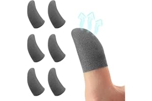 DLseego PUBG Mobile Game Controller Finger Sleeve Sets [6 Pack], Smooth, Thin, Breathable, Anti-Sweat-Sensitive, Full Touch Screen, Joystick Finger Set for Knives Out/Rules of Survival