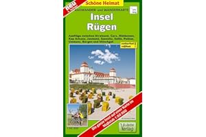 Radwander- und Wanderkarte Insel Rügen: Ausflüge zwischen Stralsund, Garz, Hiddensee, Kap Arkona, Jasmund, Sassnitz, Sellin, Putbus, Ummanz, Bergen ... einer Karte mit Begleitheft. (Schöne Heimat)