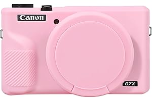 Canboc Fall für Canon PowerShot G7X Mark III Digitalkamera, G7X Mark III Soft Silikon Abdeckung mit Abnehmbarer Objektivabdeckung, rosa (nur Fall)