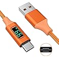Gneinour Type C Cable with LED Display Compatible with JBL Charge 4, Charge 5, Flip 5, Flip 6, Pulse 4, Clip 4, JR POP Speakers, for iPhone 15/15 Pro, Galaxy S24 S23, Note Phone, 3.3ft