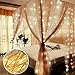 Produktbild LED Lichterkette Innen, isimsus 3M*3M USB Kupfer 300 LEDs String Light Lichterketten Vorhang Fernbedienung Wasserdicht 8 Programm Zeitwahl Dimmen LED-Lichter für Innenbeleuchtung, Hochzeit, Party