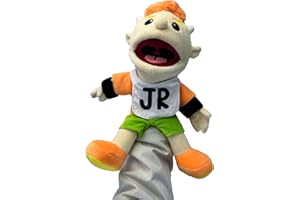 KASMOLE Jeffy Feebee Marionnette Jouet - Poupée en Peluche Douce en Peluche pour Marionnette À Main, Marionnette Ventriloque Fille avec Travail pour Anniversaire, Noël, Fête d'halloween