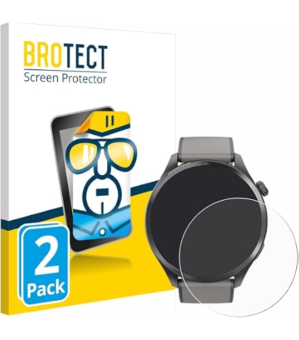 BROTECT AirGlass Schutzfolie Für Hama Smartwatch 9000 – 9H Kratzfest, Made In Germany, Anti-Fingerprint, Transparent