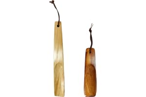 MEMOFYND 2 calzadores con asas largas, calzador para ancianos, calzador de madera, cómodo calzado, adecuado para hombres, mujeres, niños y ancianos.