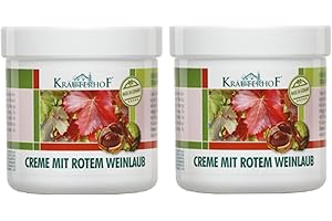 KRAUTERHOF Kräuterhof cream with red vine leaves 250 ml, pack of 2 (2 x 250 ml = 500 ml)