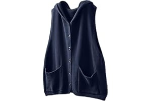 Generisch Damen Strickweste mit Knopfleiste und V-Ausschnitt - Ärmelloser Cardigan-Pullunder im klassischen Stil | Vielseitiges Basic für den Lagenlook