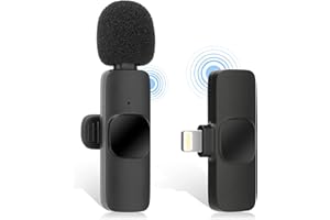 AngLink Mikrofon Handy für iPhone – 2.4G Wireless Lavalier Microphone Ansteckmikrofon Kabellos mit Clip für Externes Aufnahme Vlog YouTube Facebook Live Stream TikTok Videoaufzeichnung
