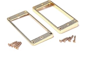 Alnicov - Juego de 2 anillos curvados para pastillas de guitarra, accesorios para guitarra Ephipone (color dorado)