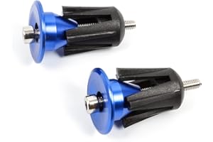 DIYI 2Pcs Aluminum Bicycle Bike Handlebar End Plugs Bungs Caps End Plugs for Most Bicycles Road Bike MTB (BLUE)