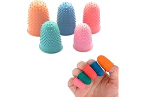 TUKNN Dedales de Goma Almohadilla,Dedal de Goma de Oficina,Dedales de Goma,Reutilizable Dedos de Goma,Dedal de Goma dedos Protectores,para Recuento de Dinero Recopilación Escritura,5 Colores,5 Piezas