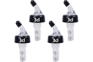 Minnhua 4 Stück Fflaschenausgießer Flaschen Ausgießer für ölflaschen Dosierer 3cl Schnapsspender Ausgießer Spirituosen 3cl Dosierer für Flaschen für Wein Schnaps Olivenöl Flasche Portionierer