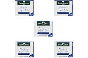 Faber-Castell 205082 - Cartuchos de tinta estándar, azul real, 30 unidades