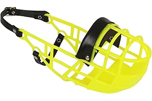 Don Pare Kaganiec model 101 w kolorze neonowym żółtym, możliwość picia, idealny do wolnobiegu, hodowli, wyścigów psów, samochodu, hamulec trujących przynęt firmy Amathings