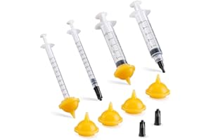 betevie Lot de 6 mini seringues à tétons pour animaux domestiques et animaux sauvages, idéal pour les tétons de chiots, chatons, écureuils et autres animaux de compagnie