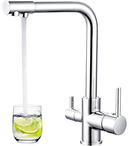 Faucet White Kitchen Tap 3-Way Water Filter Kitchen Mixer Tap 360