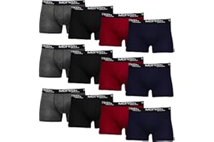 MERISH 213 + 218 Calzoncillos tipo bóxer para hombre, paquete de 8/12 unidades, tallas S-5XL, estilo retro