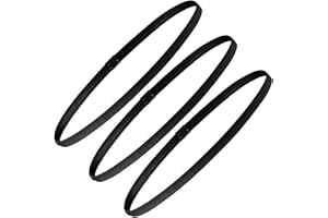 DAIUNI 3 sztuki męskich opasek na włosy, sportowa opaska na włosy, elastyczna, antypoślizgowa, czarna, do studia fitness, hokeja, piłki nożnej, tenisa, jogi, biegania