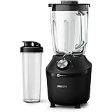 Philips Frullatore per Frullati e Smoothie - 600W, Caraffa da 2L, App di Ricette, 2 Velocità + Pulse, Lama ProBlend, Tritaghi