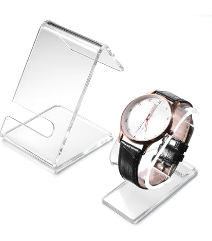 Espositore Acrilico Per Orologi &ndash; Supporto Per 6 Orologi Da Polso (Bianco) &ndash; Yudu