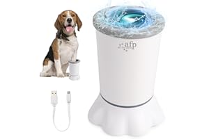 ALL FOR PAWS Automatic Dog Paw Cleaner for Small to Medium Dogs | USB Rechargeable, Dog Claw Washer Cup With Soft Silicone Bristles, Portable Mud & Dirt Cleaning Cup with Paw Massage Grooming