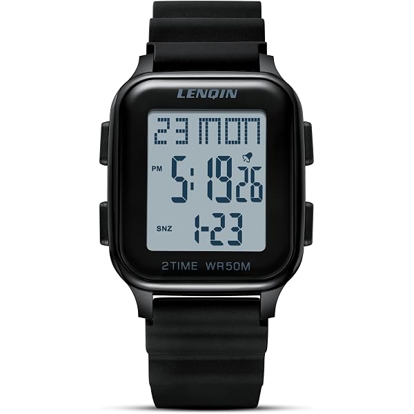 Montre Numérique Sport LED - Étanche 50m, Affichage Lumineux, Bracelet Silicone Réglable - Pour Homme Et Femme - 13