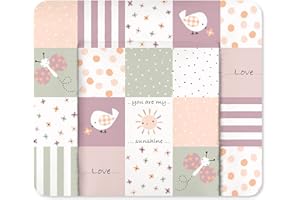 Julius Zöllner Wickelauflage Softy 85x75 cm - Wickelunterlage - wasserdicht und abwischbar - Made in Germany – Oeko-Tex Standard 100 – Patch rose