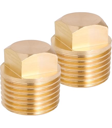 MiOYOOW Kit De 2 Bouchons Vidange En Laiton Pour Bateau – 50.8 Mm Extérieur, 20 Mm Intérieur, Solide, Résistant Corrosion, Facile à Visser