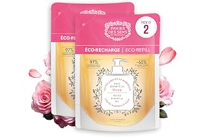 Panier des Sens Ricarica Sapone Liquido Mani di Marsiglia Rosa - Sapone di Marsiglia 96% naturale Prodotto in Francia - 2x500ml Sapone mani ricarica vegan-friendly