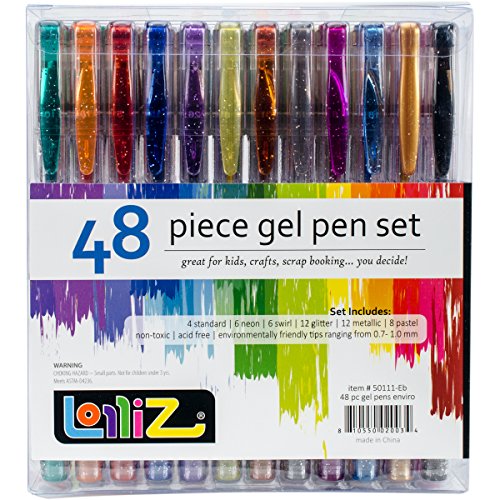 LolliZ - Bolígrafos de Gel, Multicolor, 15,87 x 14,09 x 6,35 cm