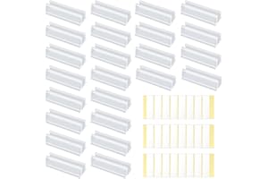 lasuroa 24pcs Neon Rope Light Clips Mounting for Govee, Adhesive Clear LED Strip Wire Clip Brackets Waterproof Rope Light Holders Hooks for Floor Wall Mount Indoor Outdoor