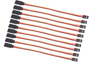 OliRC 10 St. 15cm 3-poliges Männlich zu Weiblich Kabel Fernbedienung Servo Verlängerungs Führen 22awg 60cores Draht(C62-10)