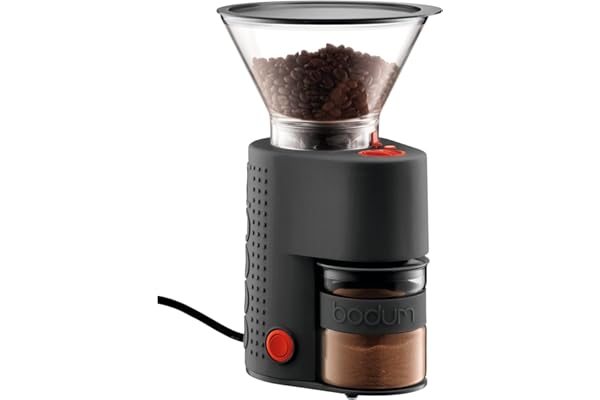 Bodum - 10903-01EURO - Bistro - Broyeur à Café Électrique meule inox - Noir