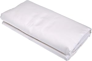 SMARTSF Nuit des Vosges 2094459 Cotoval Drap Housse Uni Coton Blanc 80 x 190 cm