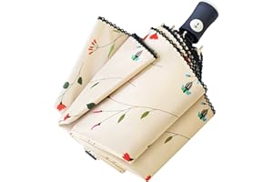 Cuby Regenschirm, Sonnenschirm, Freien Uv-Schutz Damen Automatik Faltschirm Winddicht Regenfest, Mini Umbrella Taschenschirme Mit 8 Rippen für Erwachsene und Kinder Reise