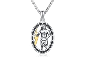 JFASHOP St Christopher - Collana da uomo in argento sterling 925, amuleto vichingo, con ciondolo religioso, da uomo, con catene Rolo da 2,0 mm, extra, Argento sterling, Abalone