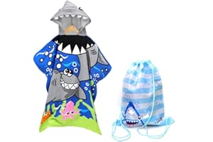 DASIAUTOEM Badetücher Badehandtuch Kinder, Mikrofaser Bademantel Badeponcho Strandhandtuch Kinder,Cartoon Weich und Saugfähig Duschtücher,Cartoon Handtuchponchos mit Kapuze für Mädchen Jungen Teenager