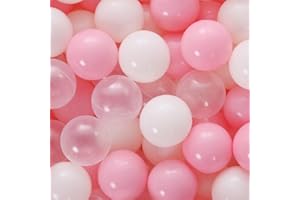 PlayMaty Play Ball Pit Balls - 2.36inches Phthalate&BPA Free Plastic Ocean Colour Balls for Playhouse Play Tent Playpen Pool Party Decoration Pack of 70 (Pink)
