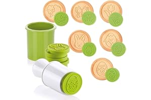 SEASBOES Moules De Tampons, Set De Tampons À Biscuits, Biscuits De Pâques Ensemble, Moule à Biscuits en Emporte Pièces pour Cuisson Bricolage, Décoration de Biscuits, Cadeaux pour Enfants