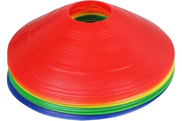 TRIXES 20 Articles Lot de Cônes Marquage Multicolores Légers Souples Football Sports Entraînement
