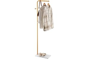 VEVOR Portemanteau sur Pied Portant à Vêtements avec Base en Quartz, 3 Crochets Ronds, Porte Manteau en Métal, pour Entrée, Chambre, Salon, pour Suspendre Manteaux, Chapeaux, Vestes, Écharpes, Sacs