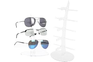 CTFOREST 2 Piezas Soporte Exhibición Gafas Sol, Plástico Soporte de Gafas, Estante Exhibición Almacenamiento Gafas, Adecuado para Exhibir Gafas Sol, pero También Adecuado para Guardar Gafas(Transparente)